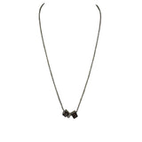 Christian Dior Silver Cubic C&D Charms Necklace