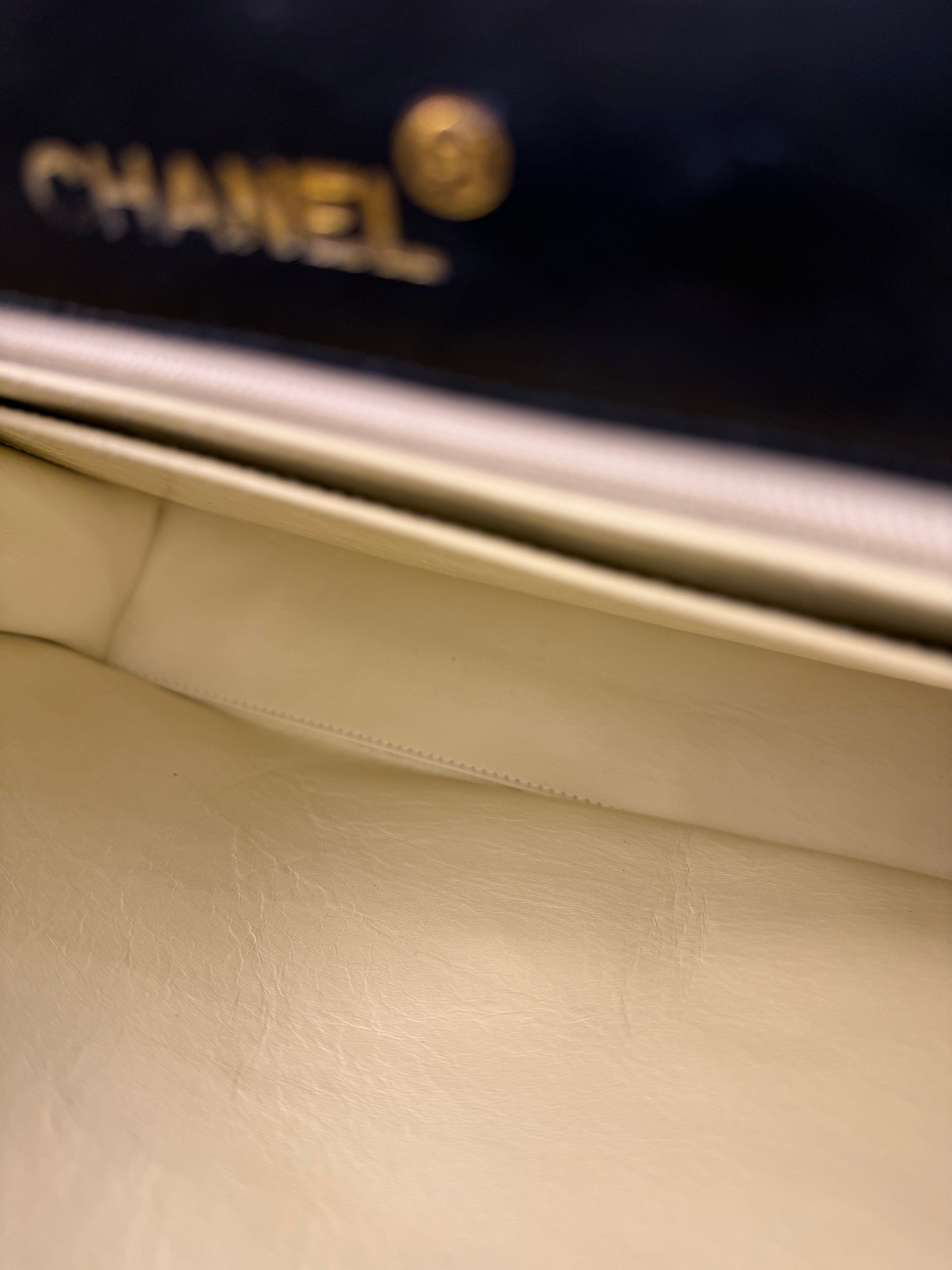Chanel Black Quilted Leather Envelope Flap Bag Early 90's