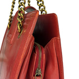 Chanel Red Leather Large Jetsetter Boy 2Way Handbag 2011