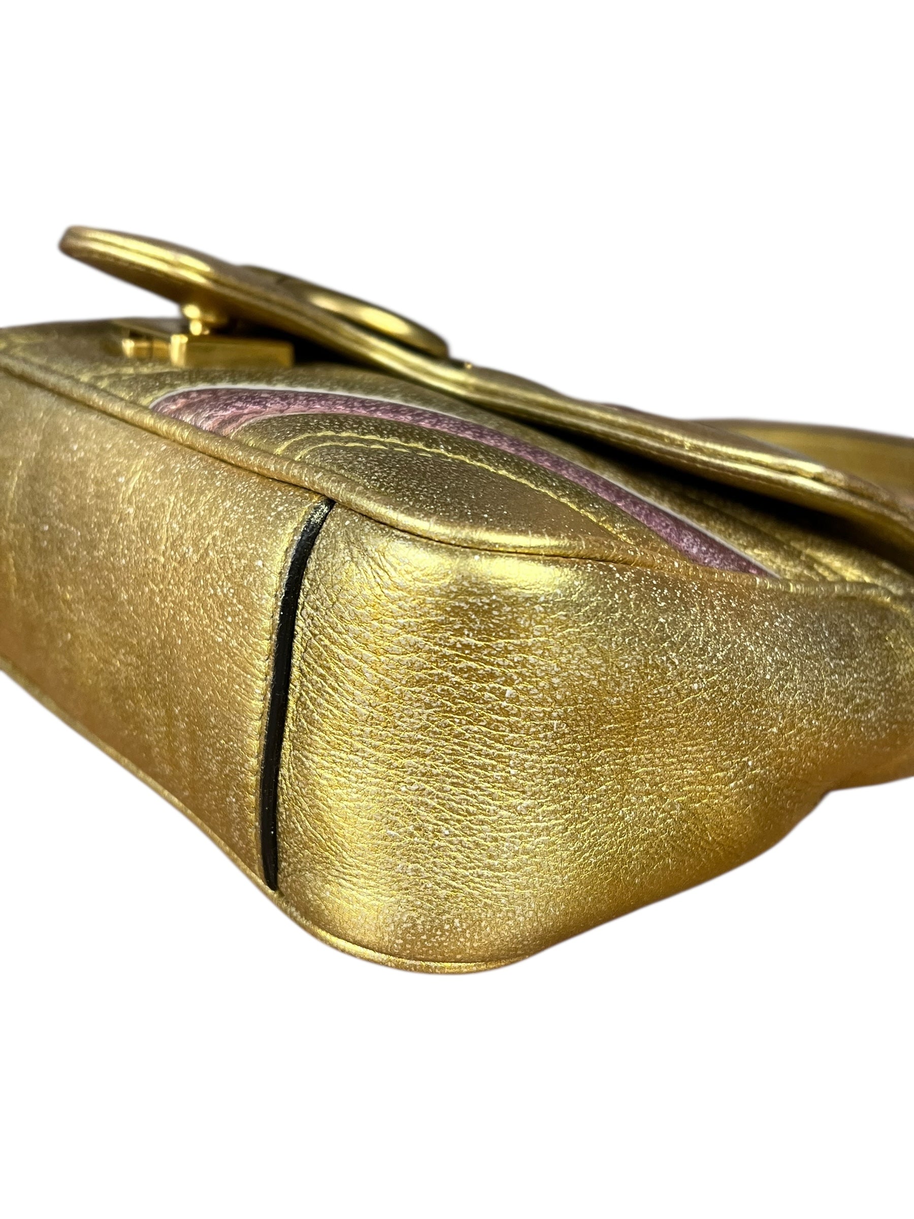 Gucci GG Metallic Marmont S Flap Bag