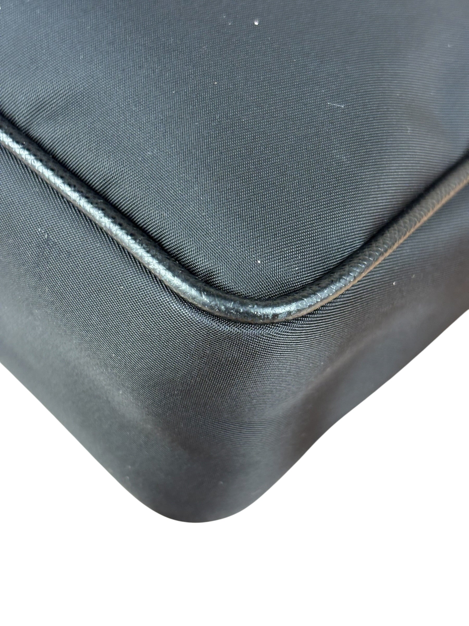 Prada Black Re-Nylon Saffiano Leather Crossbody Bag