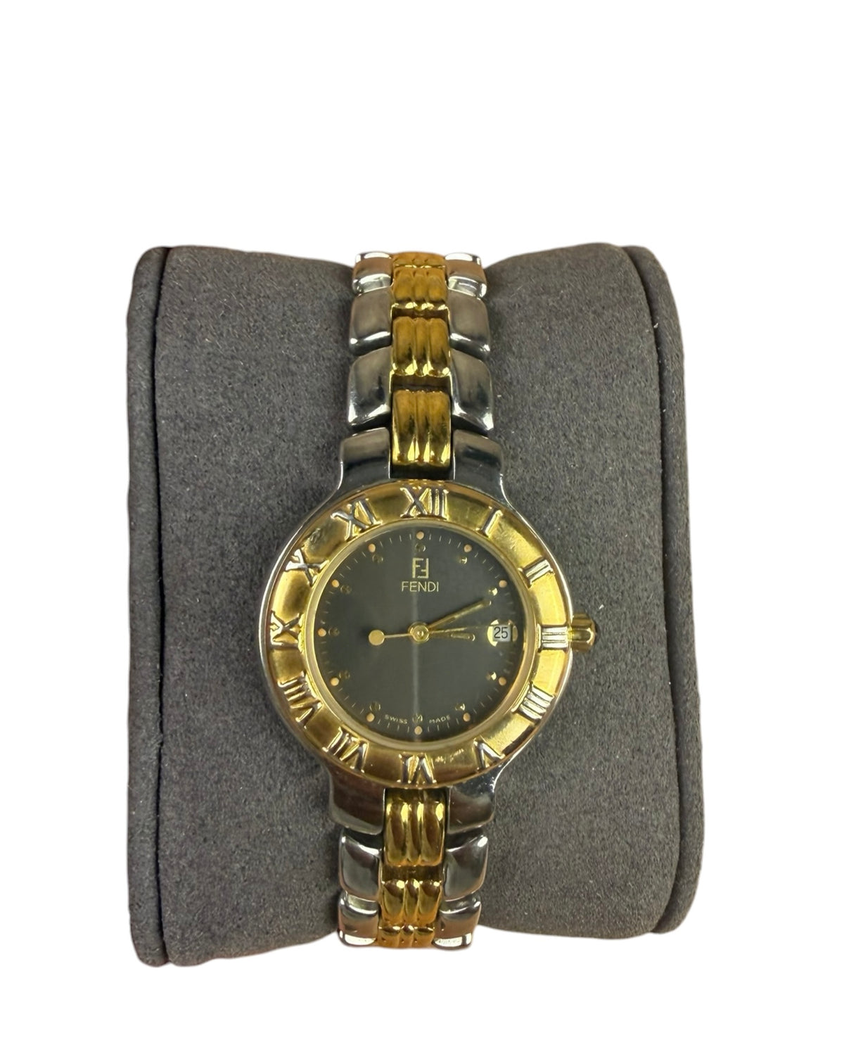 Fendi 900L Grey Dot Dial 2-Tone Band