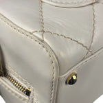 Chanel White CC Lambskin Wild Stitch Handbag 2003