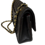 Chanel Black Quilted Leather Classic Medium Double Flap Bag 2014