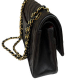 Chanel Black Quilted Leather Classic Medium Double Flap Bag 2014