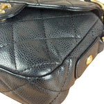 Chanel Black Caviar Quilted Leather Mini Square Flap Bag 2021