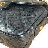 Chanel Black Caviar Quilted Leather Mini Square Flap Bag 2021