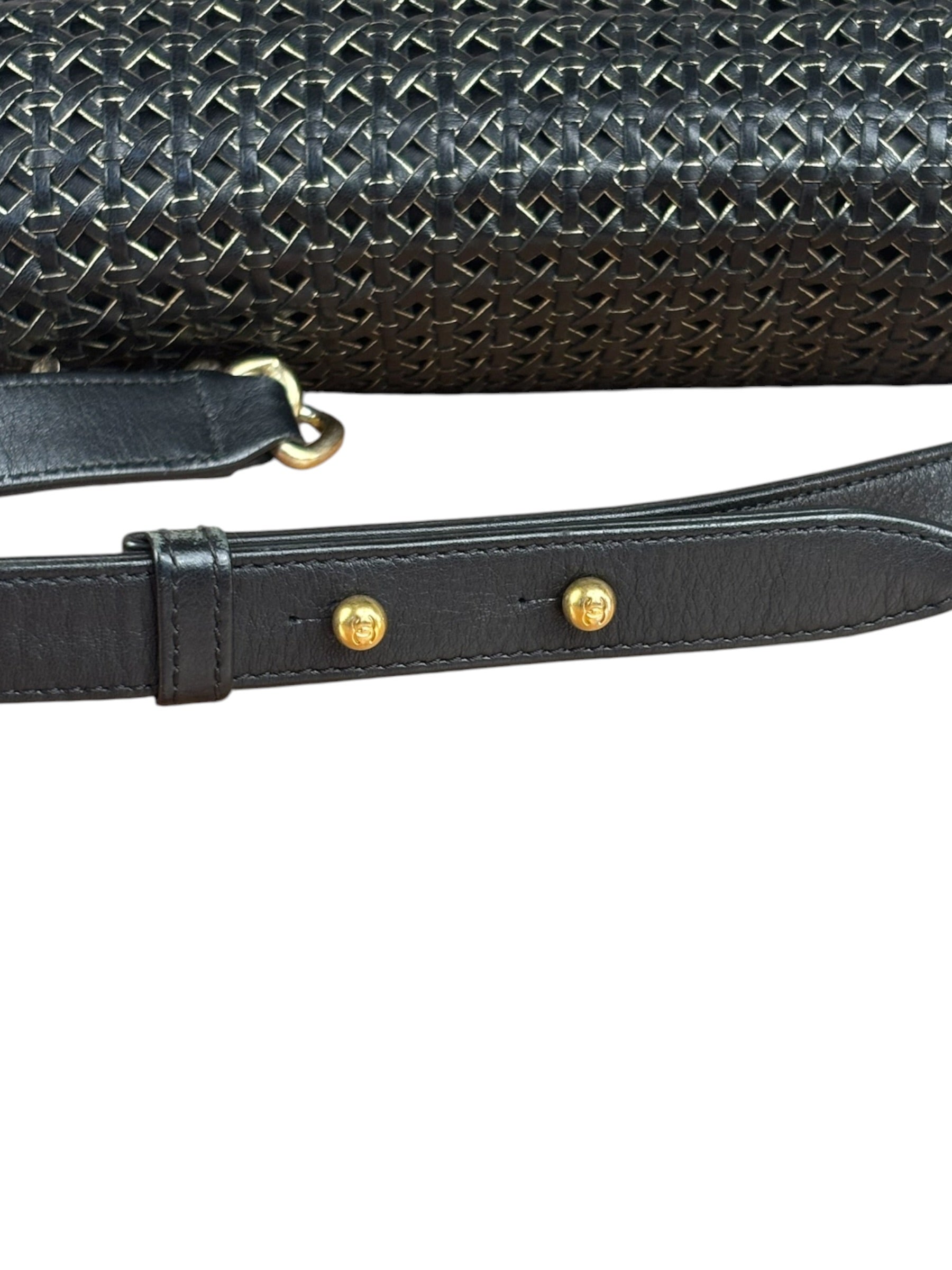 Chanel Black Leather Braided Boy Flap Shoulder Bag 2014