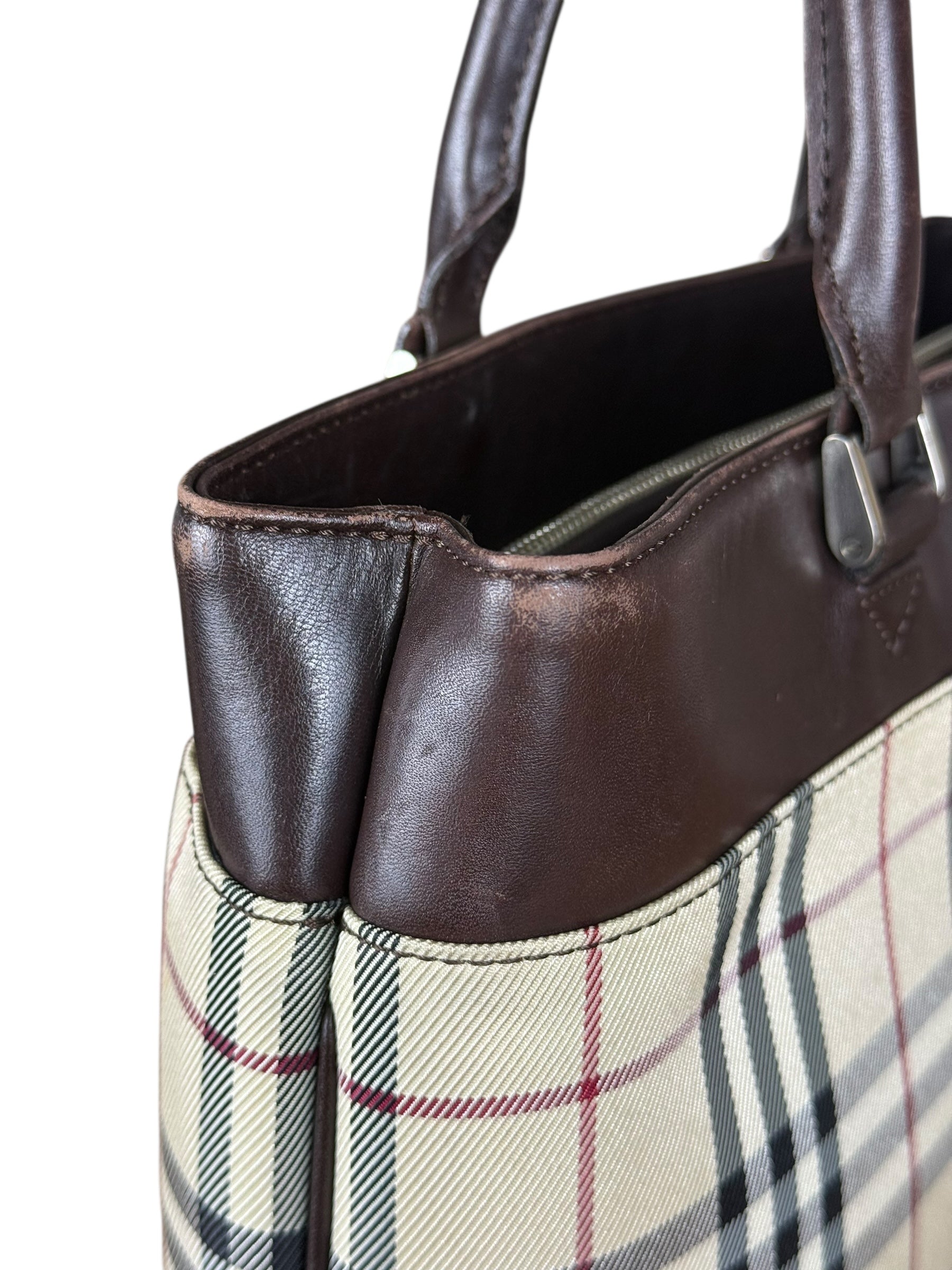 Burberry Vintage Canvas Nova Check Tote