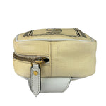 Versace Pastel Yellow Leather Logo Print Belt Bag