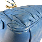 Miu Miu Blue Matelassè Leather Crossbody Bag