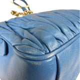 Miu Miu Blue Matelassè Leather Crossbody Bag