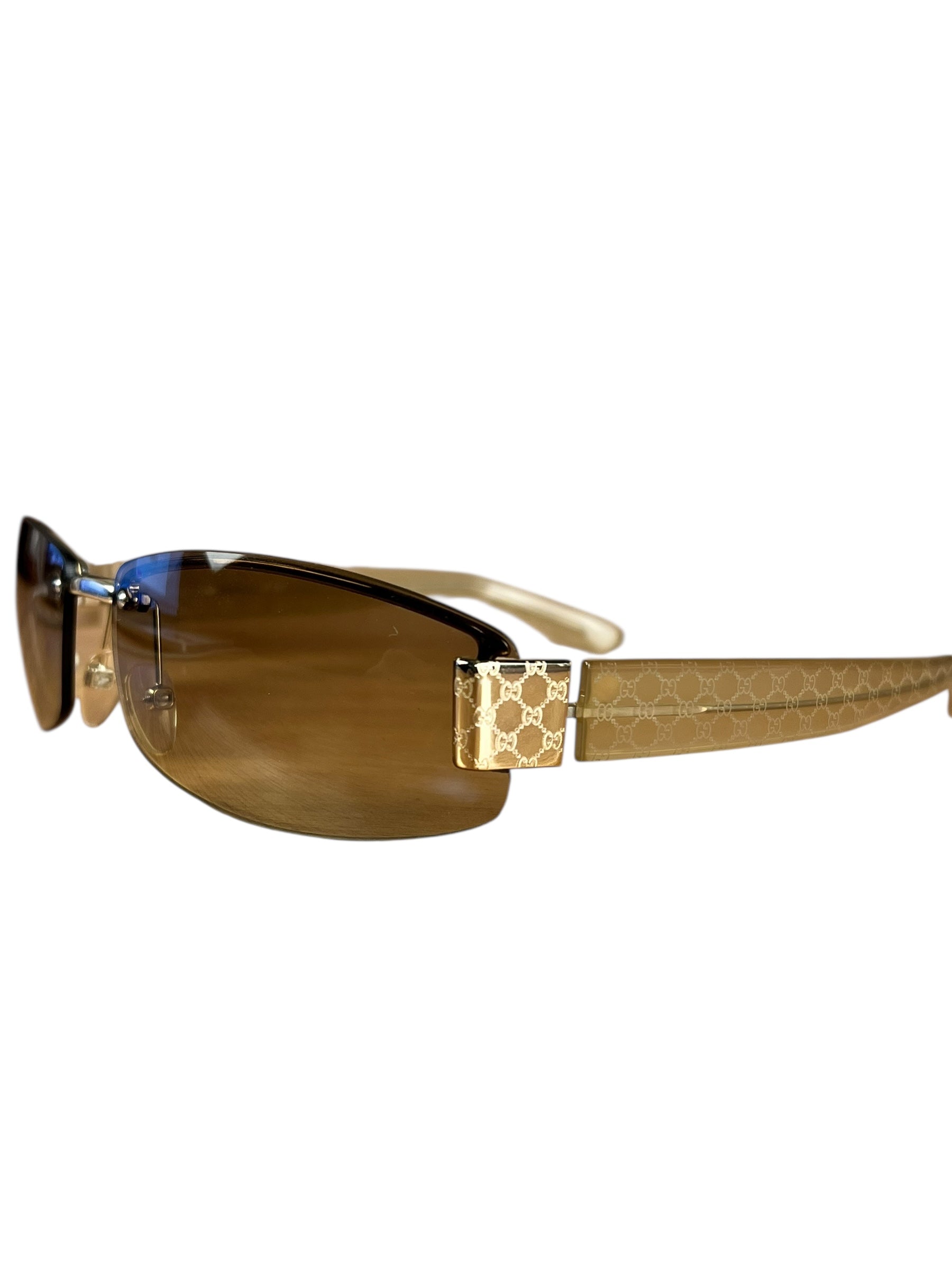 Gucci Vintage GG Web Tinted Sunglasses