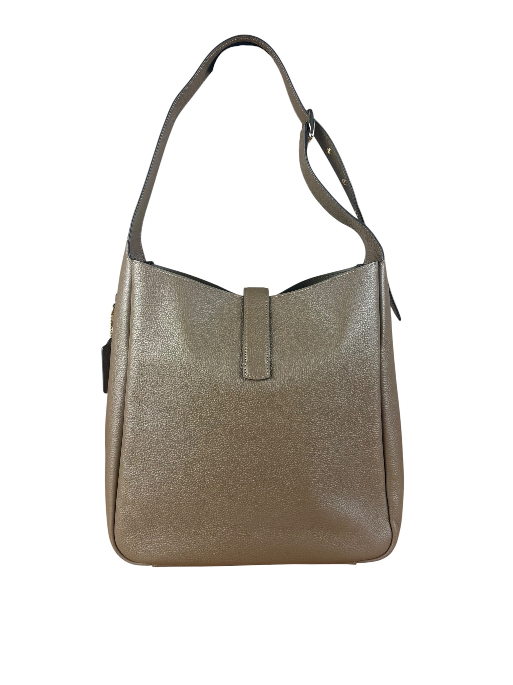 Coach Brown Pebbled Leather Large Hadley Tote