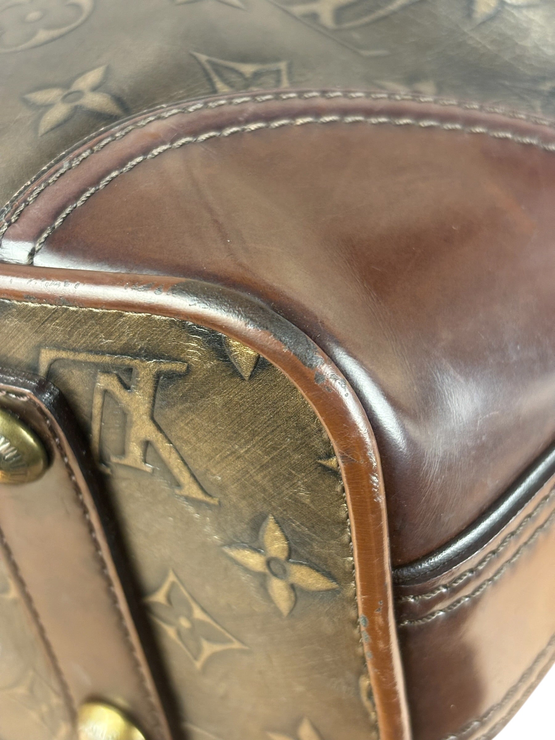 Louis Vuitton Metallic Bronze Embossed Sergeant PM Shoulder Bag
