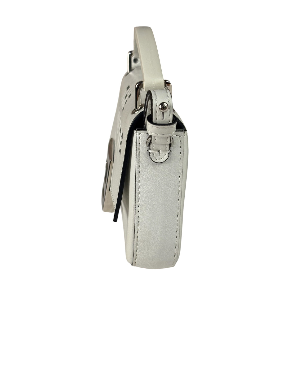 Fendi x Marc Jacobs White Leather Mini Baguette