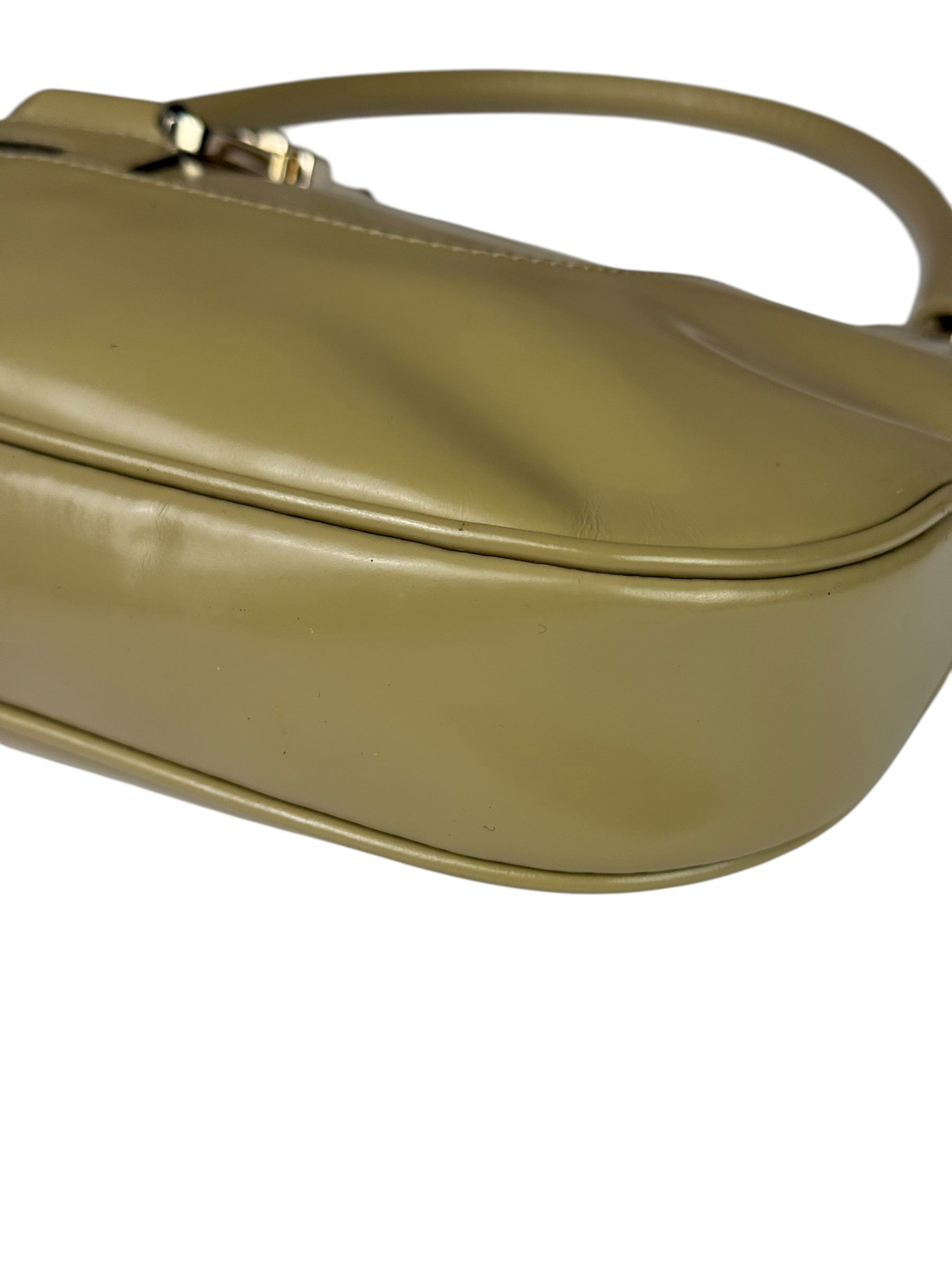 Gucci Vintage Beige Patent Leather Lady Lock Jackie Shoulder Bag