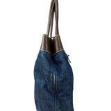 Chanel Denim CC Leather Lined Tote Bag 2001