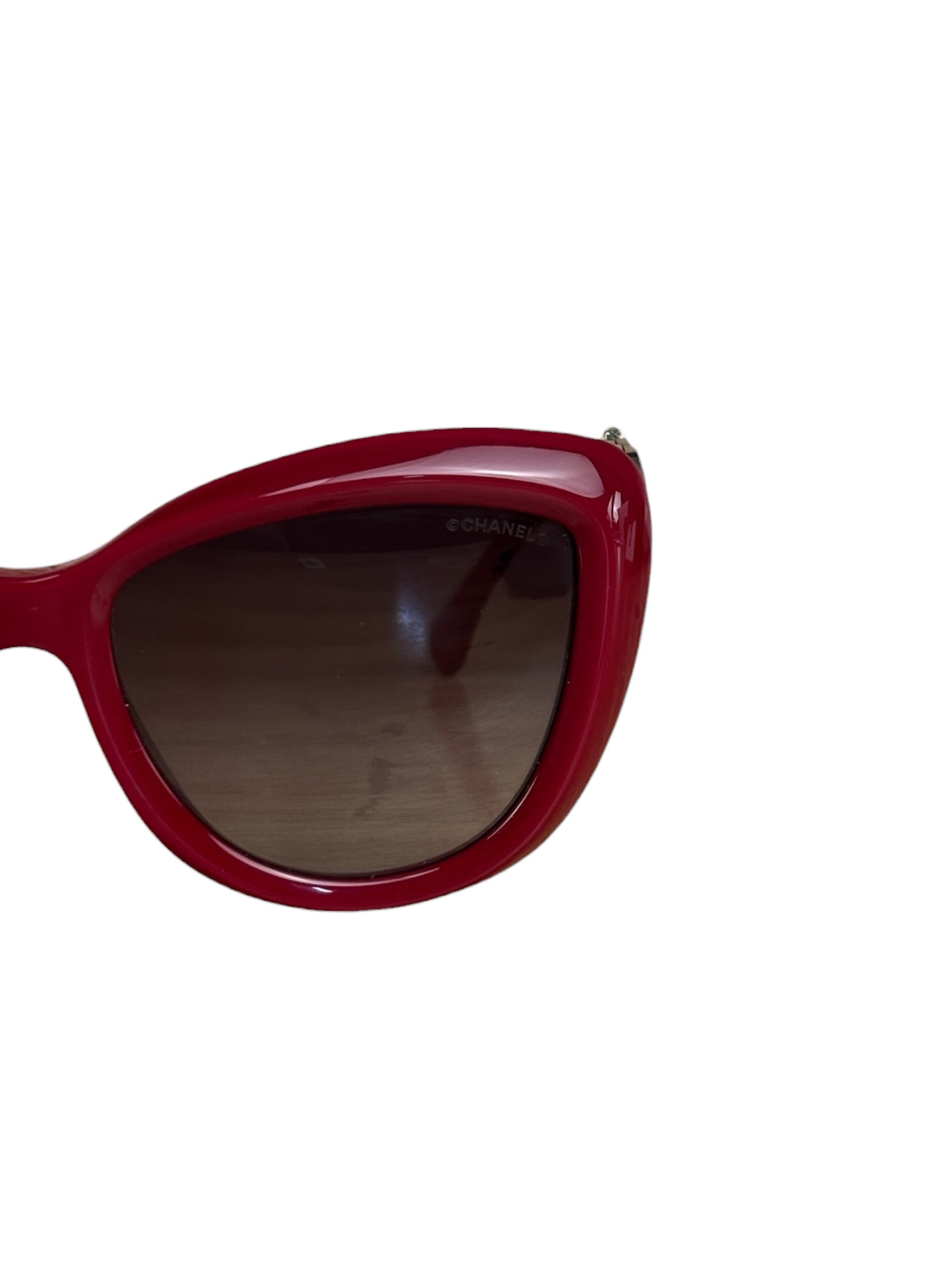 Chanel Vintage Red Heart Sunglasses