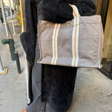 Hermes Grey Canvas Fourre Tout GM