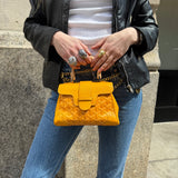 Goyard Mini Goyardine Soft Saigon Top Handle Bag Yellow