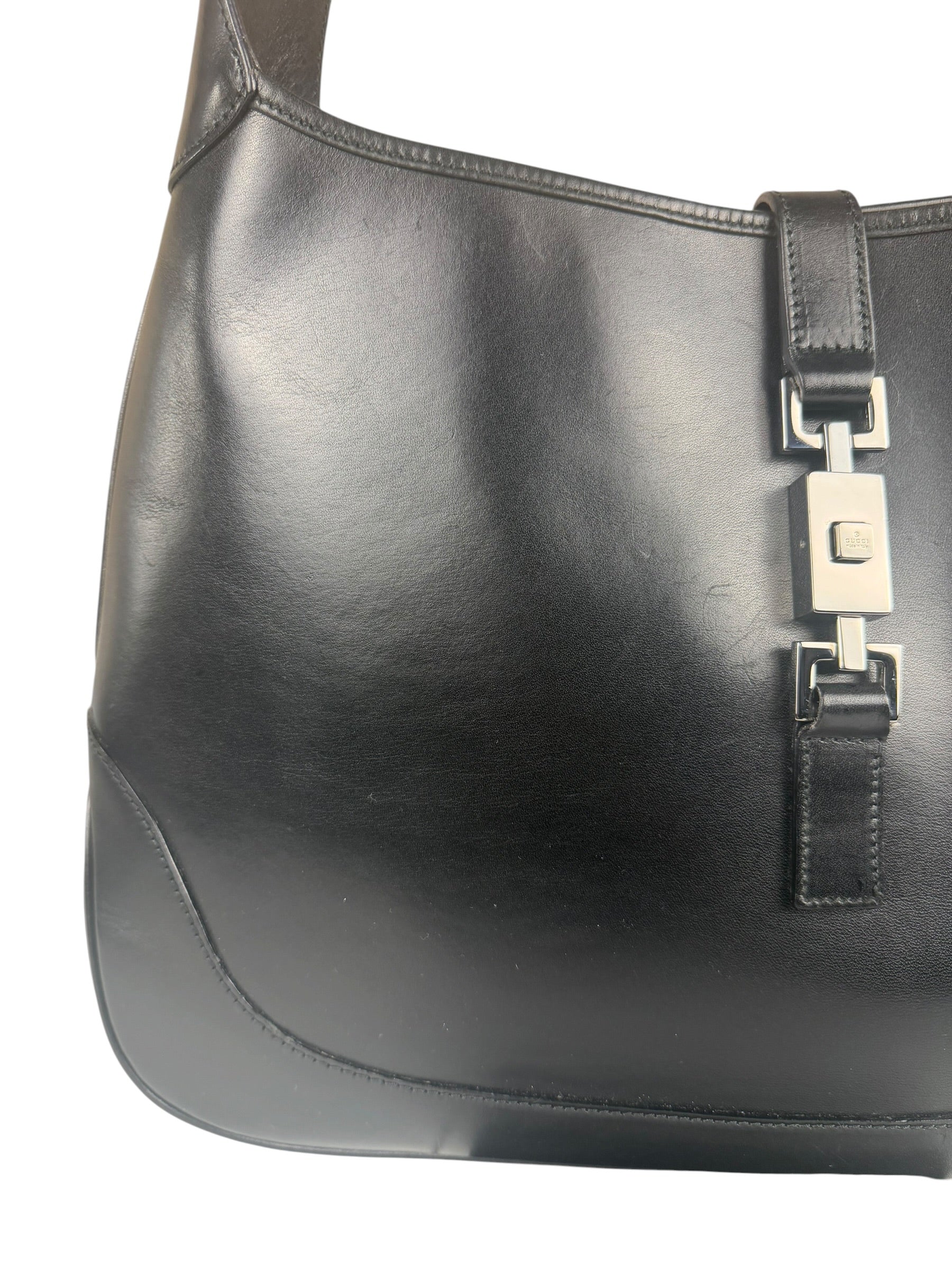 Gucci Black Leather Jackie Hobo Bag