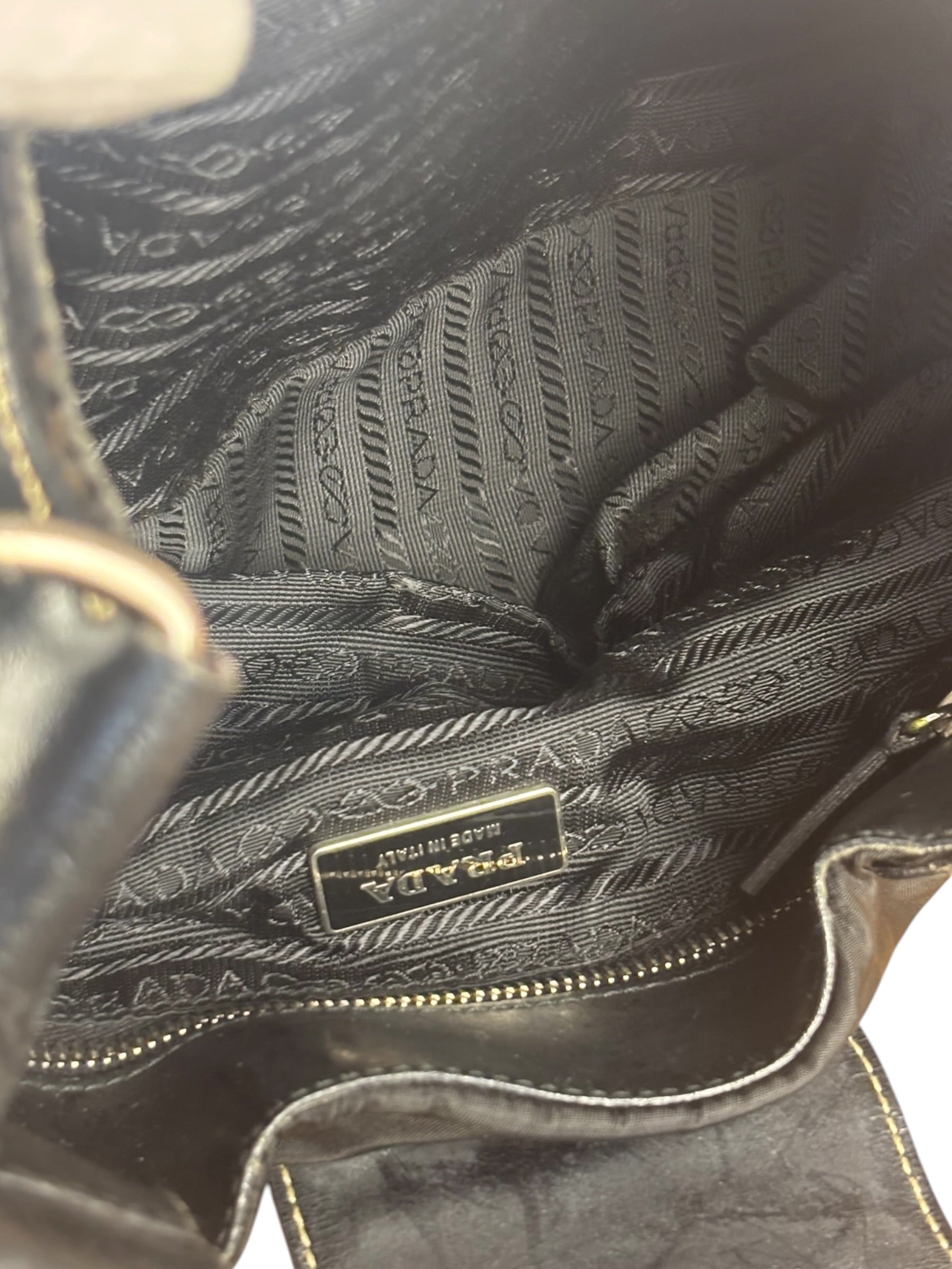 Prada Black Nylon Tessuto Shoulder Bag