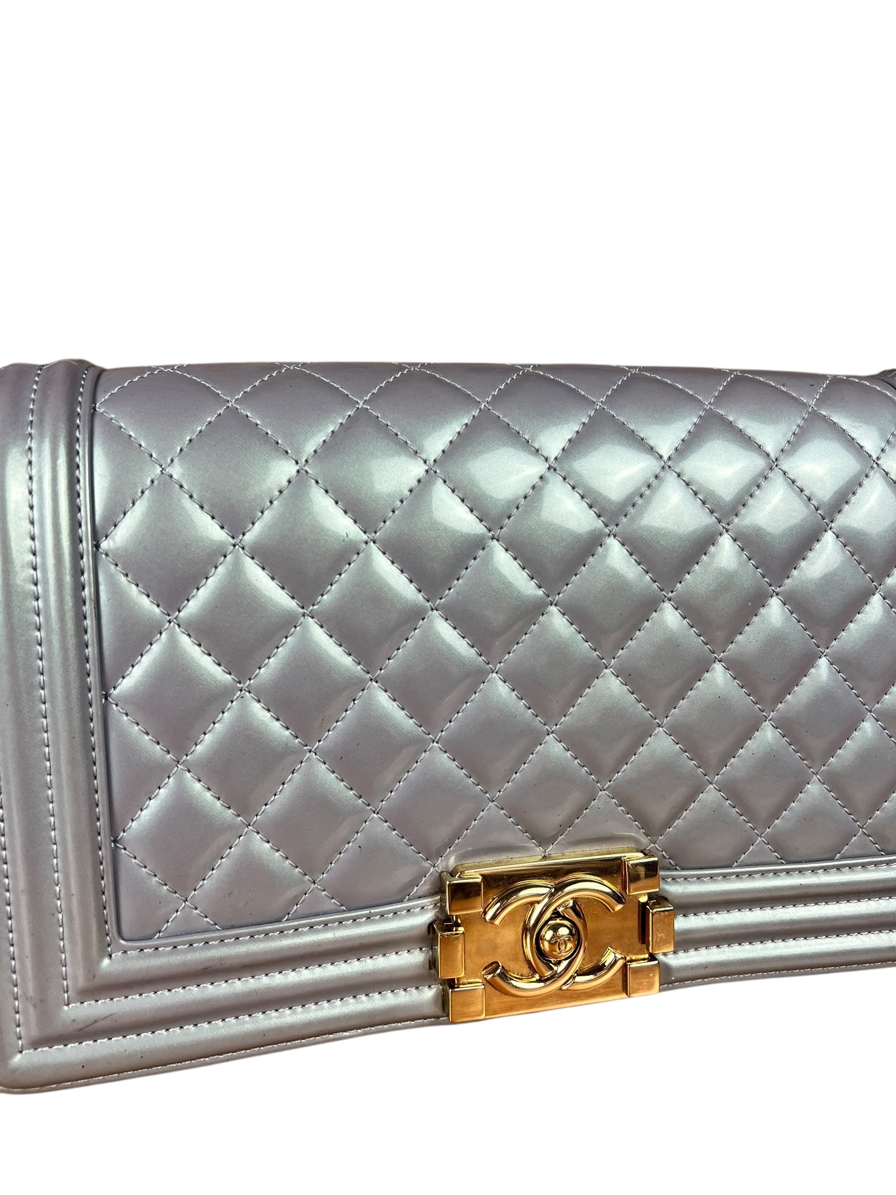 Chanel Medium Quilted Iridescent Boy Bag
