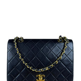 Chanel Black Quilted Single Flap Bag 1988