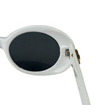 Chanel White Oval Sunglasses