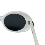 Chanel White Oval Sunglasses