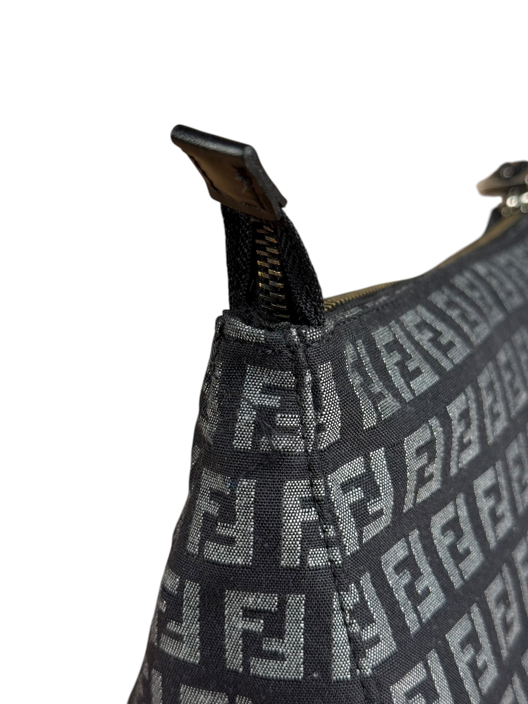 Fendi Black Zucca Vintage Pouch