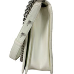 Chanel White Brushed Leather L Boy Bag 2012