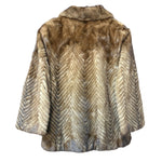Vintage Brown Chevron Mink Fur Coat