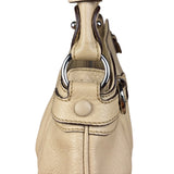 Salvatore Ferragamo Beige Gancini Buckle Shoulder Bag