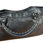Balenciaga Black Leather Moto City Two-Way Bag