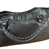 Balenciaga Black Leather Moto City Two-Way Bag