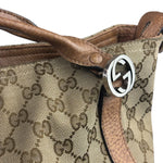 Gucci Beige/Brown Leather GG Satchel Two-Way Bag