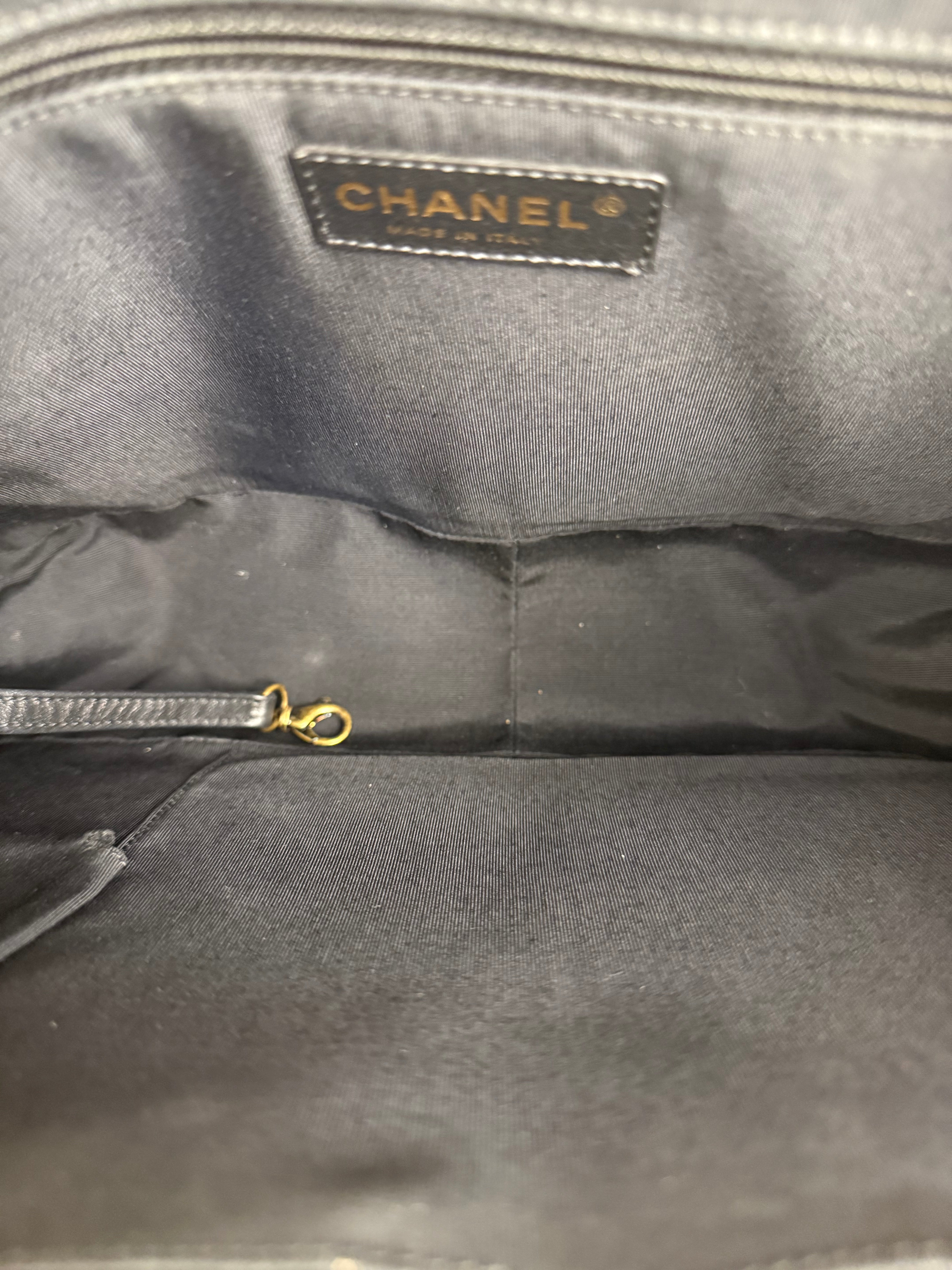 Chanel Ivory Leather Large Jetsetter Boy 2Way Handbag 2011