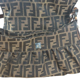Fendi Zucca Brown Monogram Canvas FF Chef Shoulder Bag