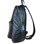 Gucci Black Chevron Leather Backpack