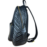 Gucci Black Chevron Leather Backpack