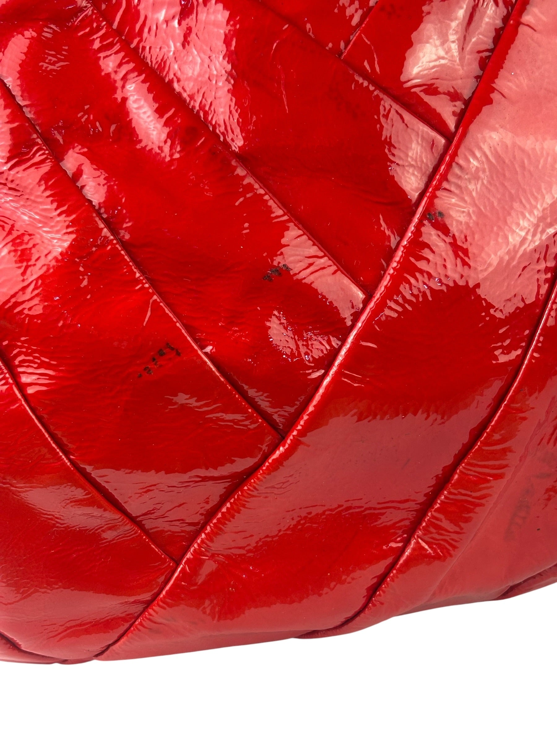 Coach Red Patent Leather Two-Way Bag