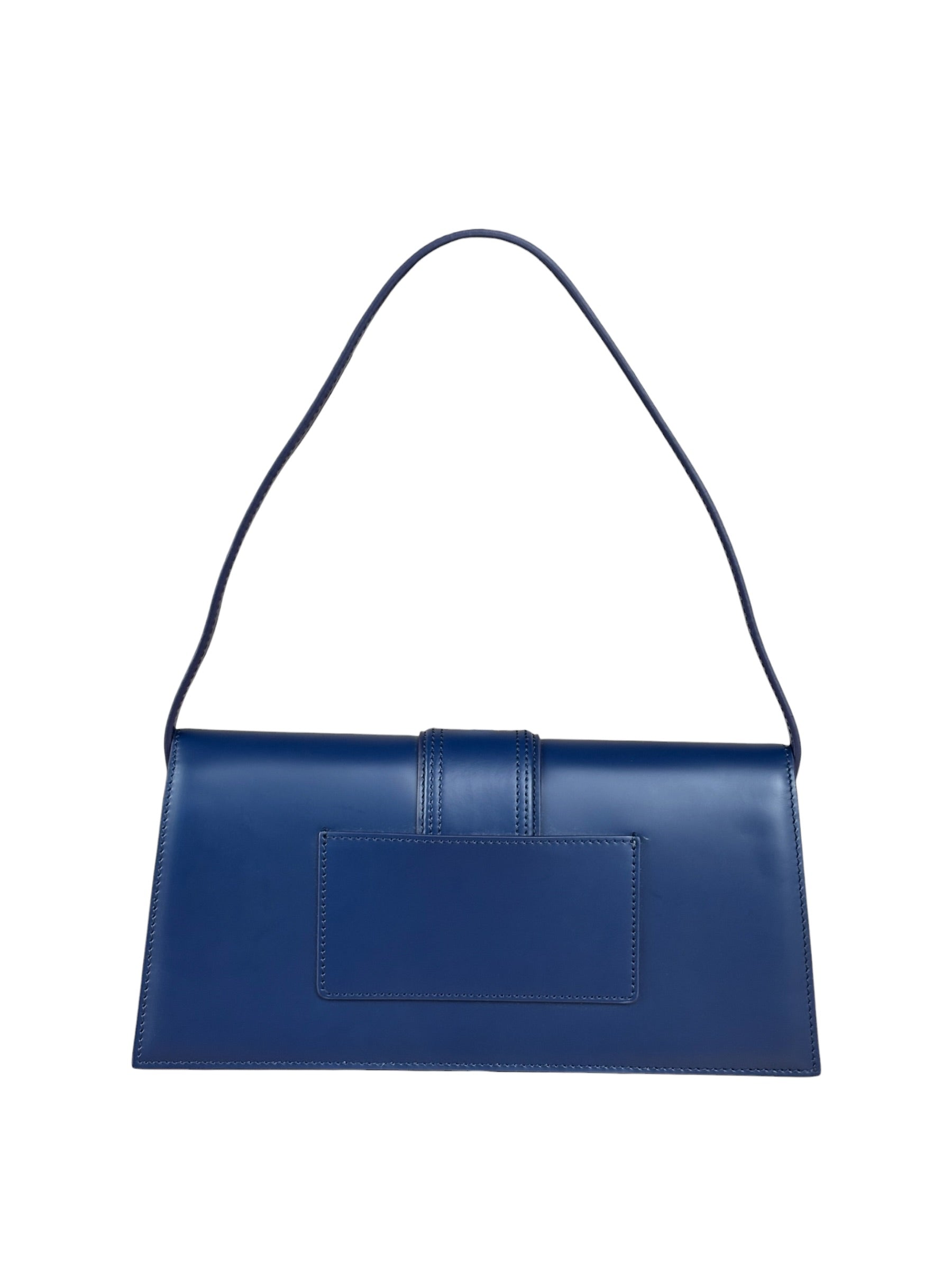 Jacquemus Navy Blue Leather Le Bambino Shoulder Bag