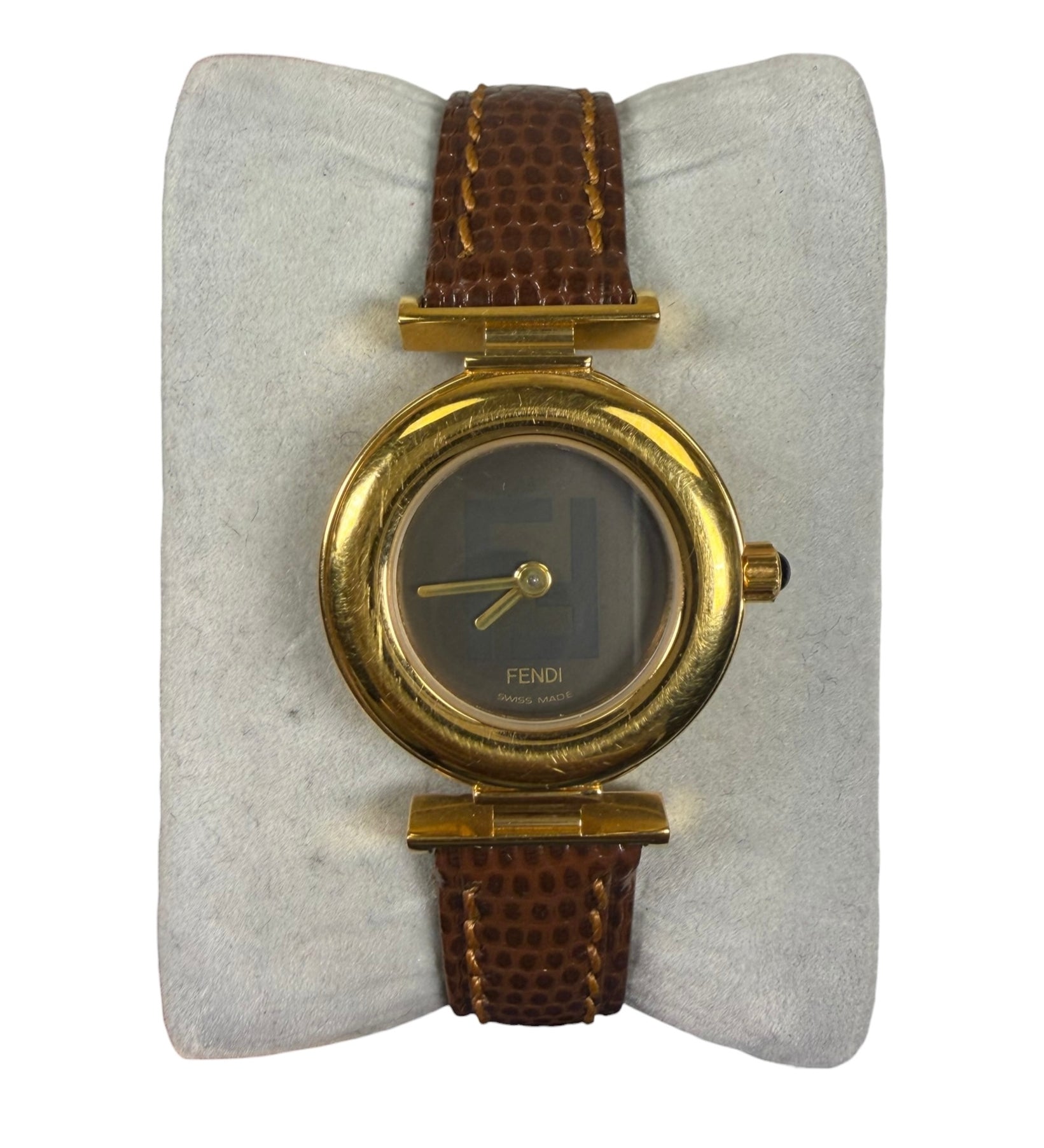 Fendi 320L FF Dial Brown Strap