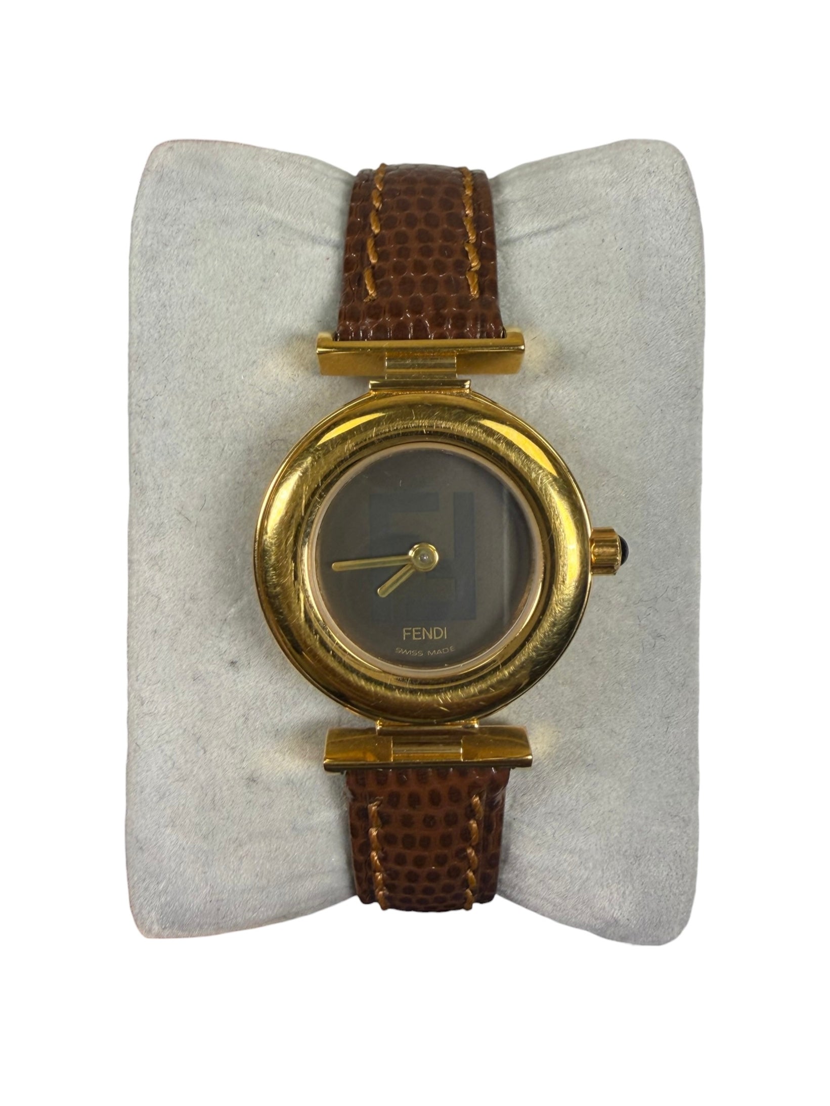 Fendi 320L FF Dial Brown Strap