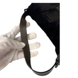 Fendi Black Leather Trim Plush Rabbit Fur Baguette