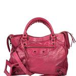 Balenciaga Pink Leather Classic City Two-Way Bag