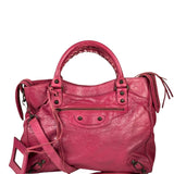 Balenciaga Pink Leather Classic City Two-Way Bag