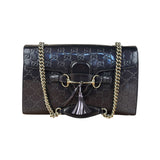 Gucci GG Purple Patent Flap Emily Chain Shoulder Bag